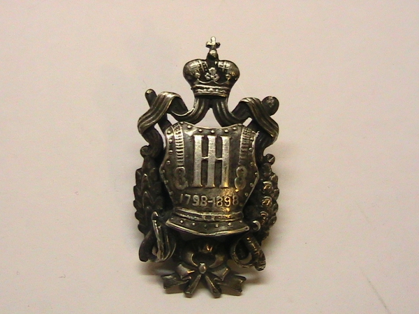 Полковой знак 8 Астраханский драгунский полк.Серебро